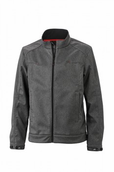 Herren Melange Softshelljacke (dark-melange)