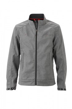 Herren Melange Softshelljacke (light-melange)