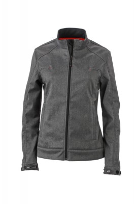 Damen Melange Softshelljacke (dark-melange)