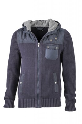 Herren Strick Kapuzenjacke