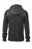 Herren Strick Kapuzenjacke (black-darkgrey-melange)